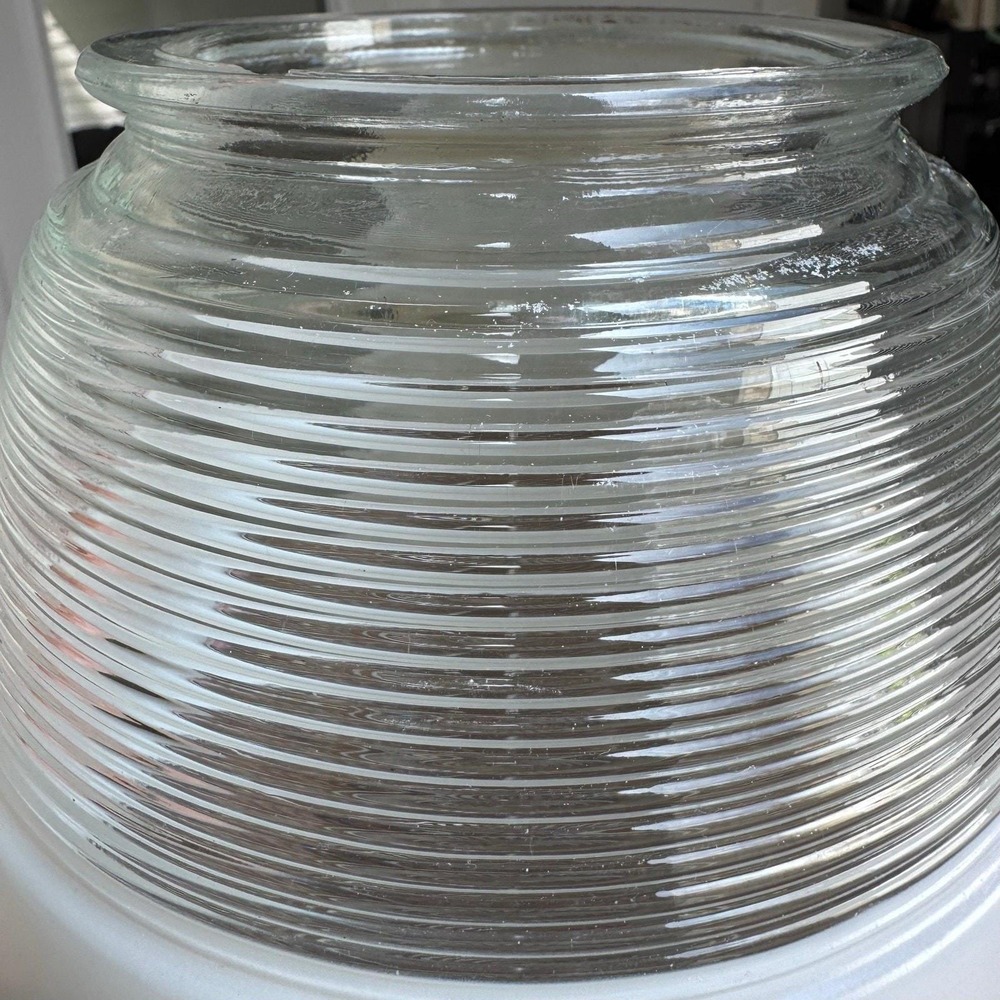 Bee Hive Light Fixture Globe 1950s - 1960s Milk Glass 7" - Picture 4 of 8